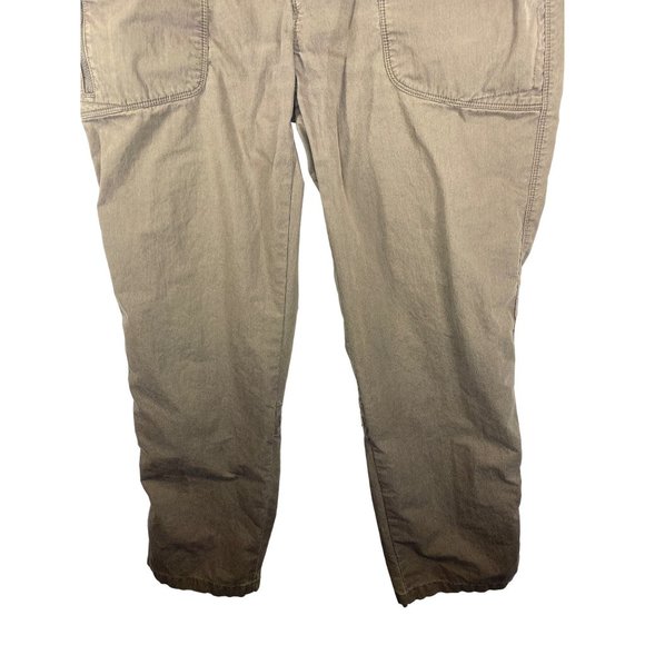 The North Face Cotton Blend Roll Up Convertible Pants Brown Tan Size 10 - Picture 3 of 10